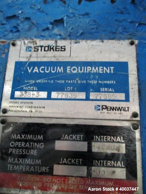 Used Stokes Vacuum Shelf Dryer, Model 338-3