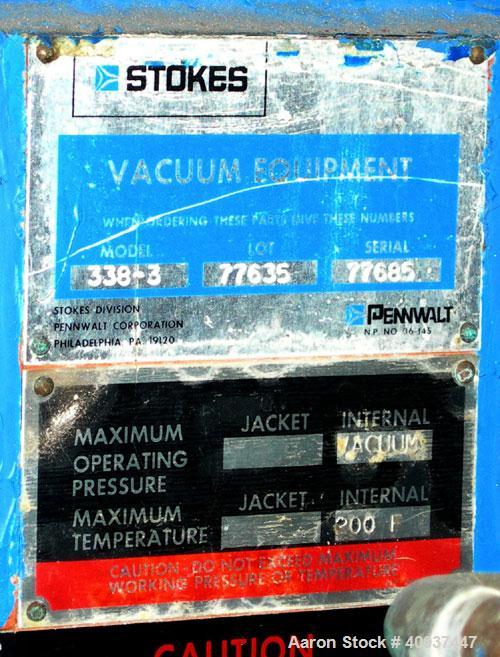 Used Stokes Vacuum Shelf Dryer, Model 338-3
