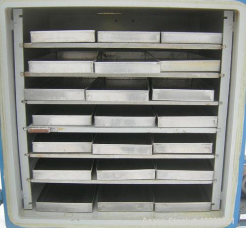 Used Stokes Vacuum Shelf Dryer, Model 338-H, Approximately 73.3 Square Feet, Carbon Steel. (6) 44" Wide x 40" deep x 1" thick jacketed shelves, (5) 304 stainless steel. 5-1/2" spacing between shelves...