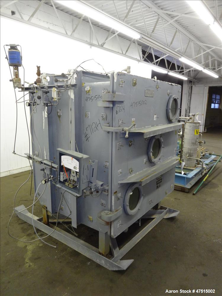 Used Stokes Vacuum Shelf Dryer, Model 338H-8, 97.8 Square Feet, Carbon Steel.