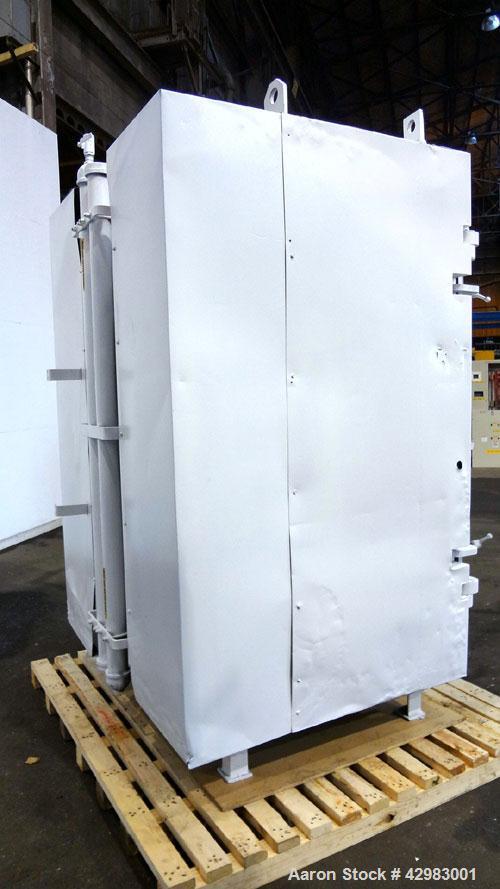 Used Stokes Vacuum Shelf Dryer, Model 338J-22. Approximately 268.8 square feet shelf area, 304 stainless steel. (22) 44" wide x 40" deep x 3/4" thick 304 stainless steel shelves, rated 50 psi at 650 ...
