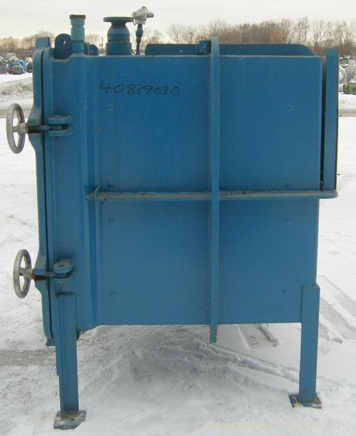 Used Stokes Vacuum Shelf Dryer, Approximately 109.8 Square Feet, Carbon Steel. (9) 44" Wide x 40" deep x 1/2" thick jacketed shelves, 3-3/4" spacing between shelves. Shelves rated 50 psi. Chamber app...