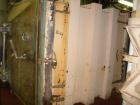 Used:  Vacuum shelf dryer, approximately 451.70 square feet, carbon steel. Two hinged doors with sight glass.