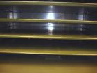 Used Steri Tech Bucher Vacuum Shelf Dryer, Type VTS E13M2, 3 square meter (30 square feet), 316L stainless steel. Halar lined chamber, shelves and door, (4) 41.75