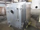 Used Bucher Vacuum Shelf Dryer, Model VTS8MT2. 8 Square meter (86 square feet) shelf area, Hastelloy C276 construction. Internal chamber rated -1/+ 9.5 bar (136.3 psi) at 150 degrees C. 304 Stainless...