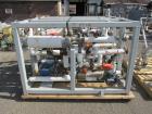 Used Bucher Vacuum Shelf Dryer, Model VTS8MT2. 8 Square meter (86 square feet) shelf area, Hastelloy C276 construction. Internal chamber rated -1/+ 9.5 bar (136.3 psi) at 150 degrees C. 304 Stainless...