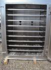 Used Pink Thermosysteme Gmbh Vacuum Tray Dryer, Approximate 110 Square Feet, Model VT-1100-950-1550-10, Stainless Steel. Chamber rated 4 Bar (60 PSI)/Full Vacuum. (9) 316L Trays approximate 43