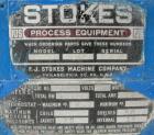 Used Stokes Vacuum Shelf Dryer, Model 138-H, Approximately 97.6 Square Feet, Carbon Steel. (8) 44