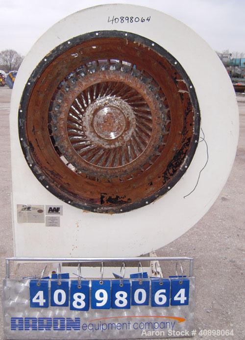 Used AAF International Rotoclone Wet Centrifugal Collector, Model W, Size 16, Style STD, Model 846493-5. 6400 cfm at 8" W.G., 1740 rpm. Approximate 30" diameter 316 stainless steel fan, Carbon steel ...