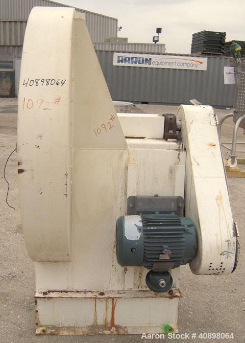 Used AAF International Rotoclone Wet Centrifugal Collector, Model W, Size 16, Style STD, Model 846493-5. 6400 cfm at 8" W.G., 1740 rpm. Approximate 30" diameter 316 stainless steel fan, Carbon steel ...