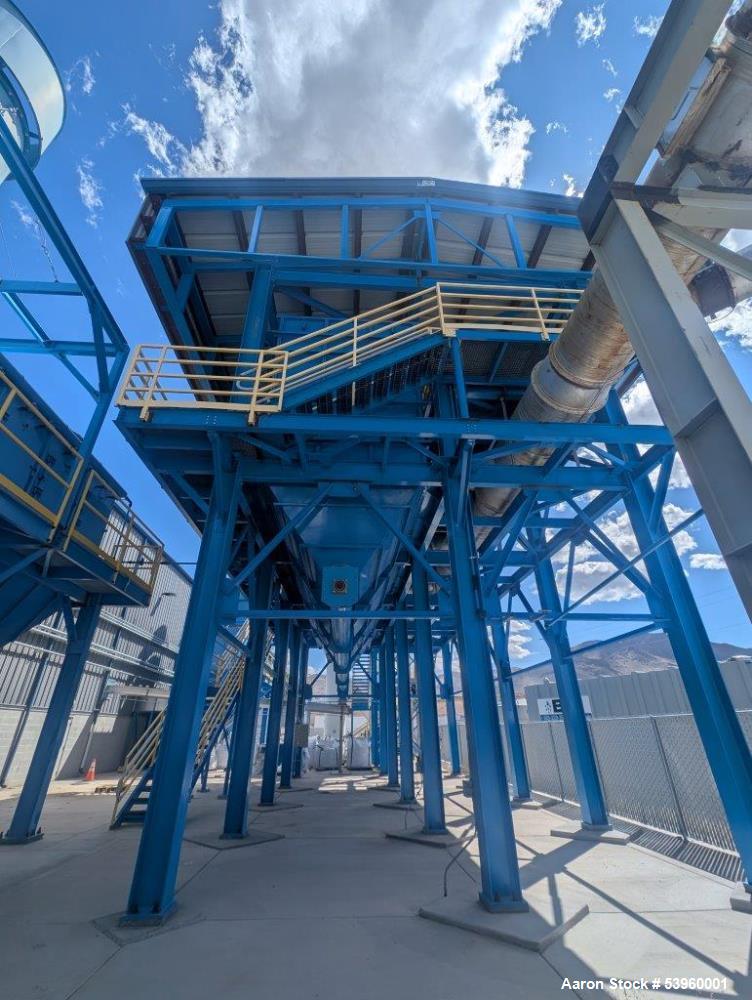 Used Battery Recycling Systems Lead Refining Kettle Air Filtration System – 30,000 CFM, 150 HP Blower, Bag House, BRS/Wirtz