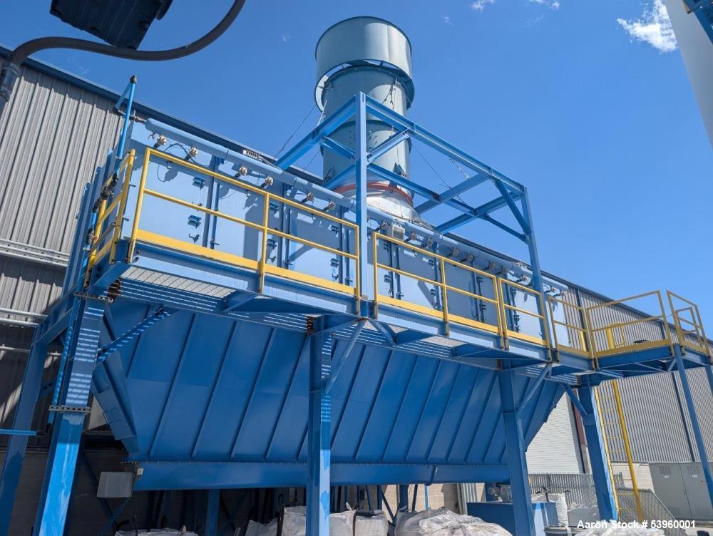 Used Battery Recycling Systems Lead Refining Kettle Air Filtration System – 30,000 CFM, 150 HP Blower, Bag House, BRS/Wirtz