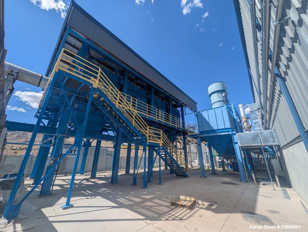 Used Battery Recycling Systems Lead Refining Kettle Air Filtration System – 30,000 CFM, 150 HP Blower, Bag House, BRS/Wirtz