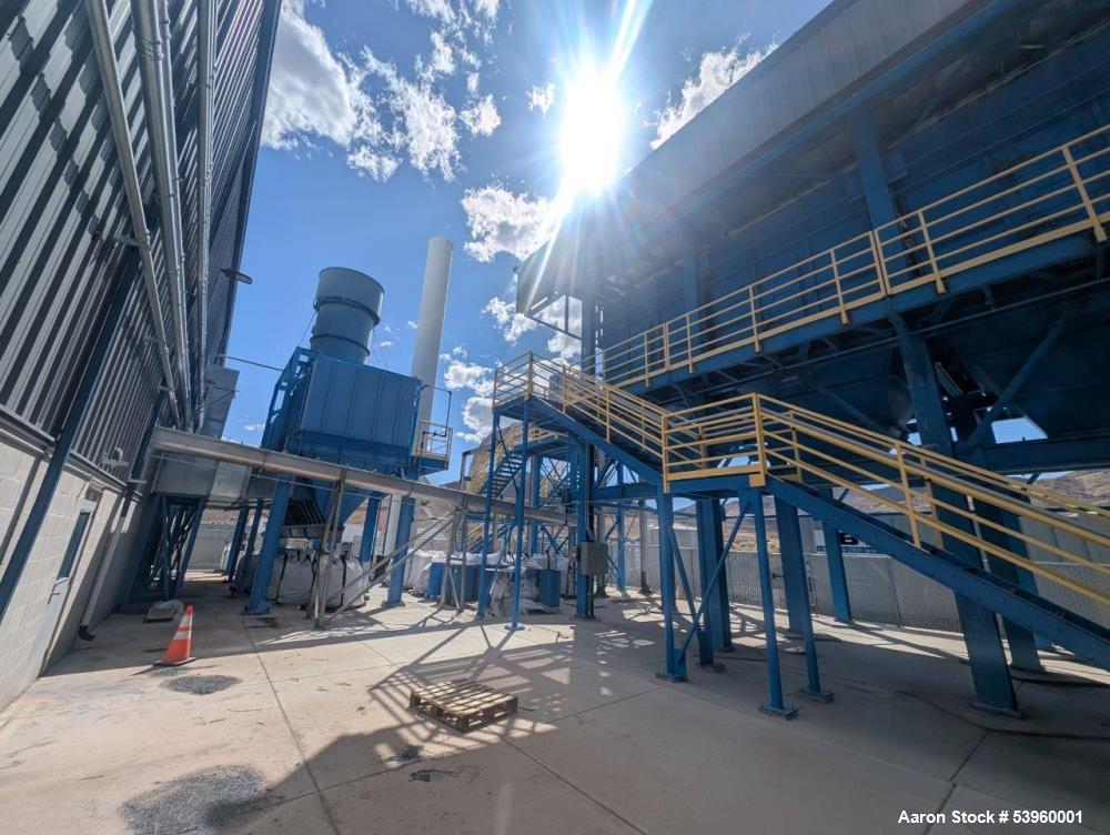 Used Battery Recycling Systems Lead Refining Kettle Air Filtration System – 30,000 CFM, 150 HP Blower, Bag House, BRS/Wirtz