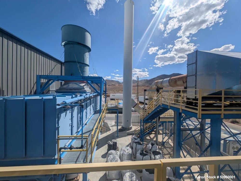 Used Battery Recycling Systems Lead Refining Kettle Air Filtration System – 30,000 CFM, 150 HP Blower, Bag House, BRS/Wirtz