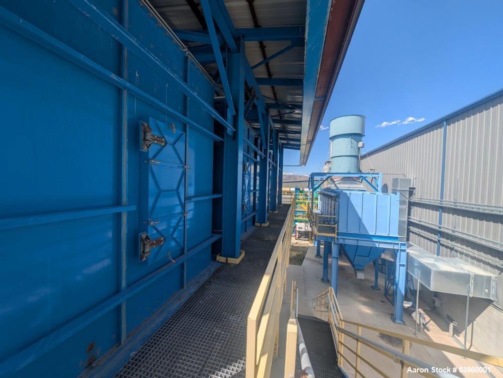 Used Battery Recycling Systems Lead Refining Kettle Air Filtration System – 30,000 CFM, 150 HP Blower, Bag House, BRS/Wirtz