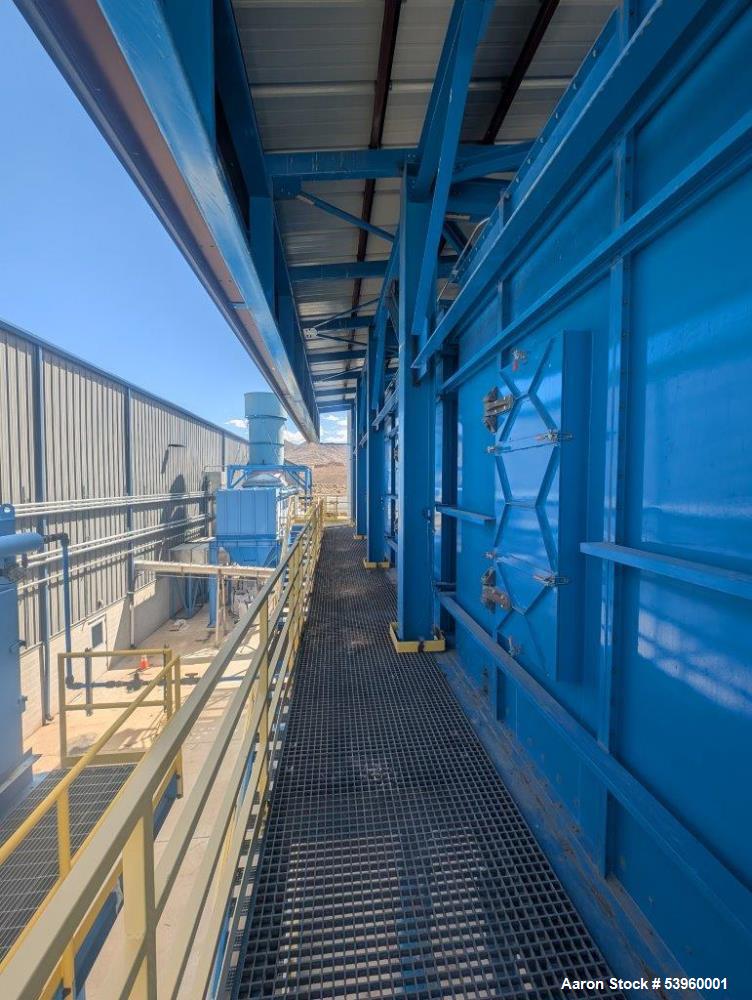 Used Battery Recycling Systems Lead Refining Kettle Air Filtration System – 30,000 CFM, 150 HP Blower, Bag House, BRS/Wirtz