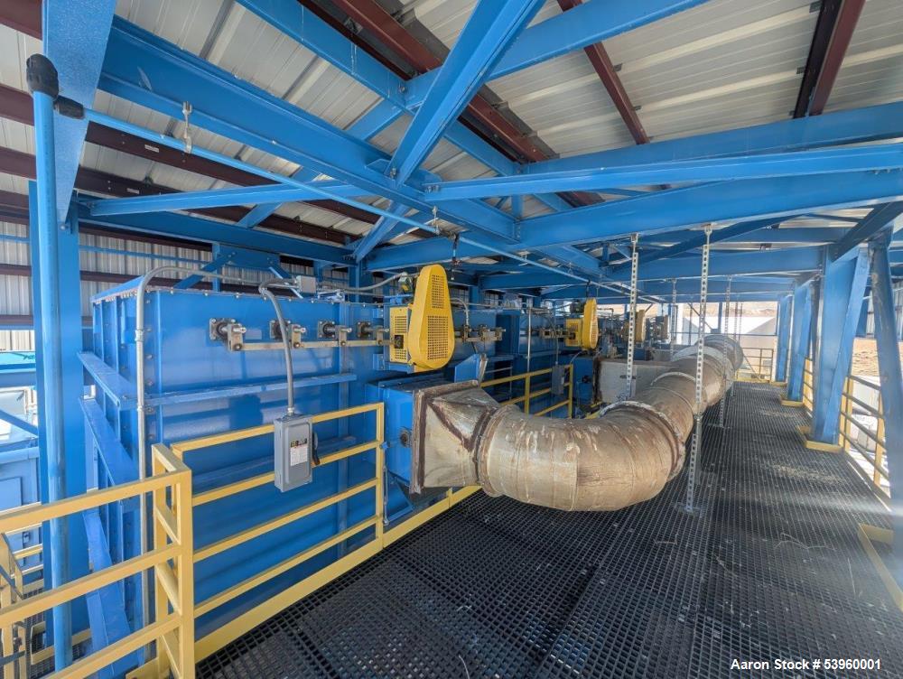 Used Battery Recycling Systems Lead Refining Kettle Air Filtration System – 30,000 CFM, 150 HP Blower, Bag House, BRS/Wirtz