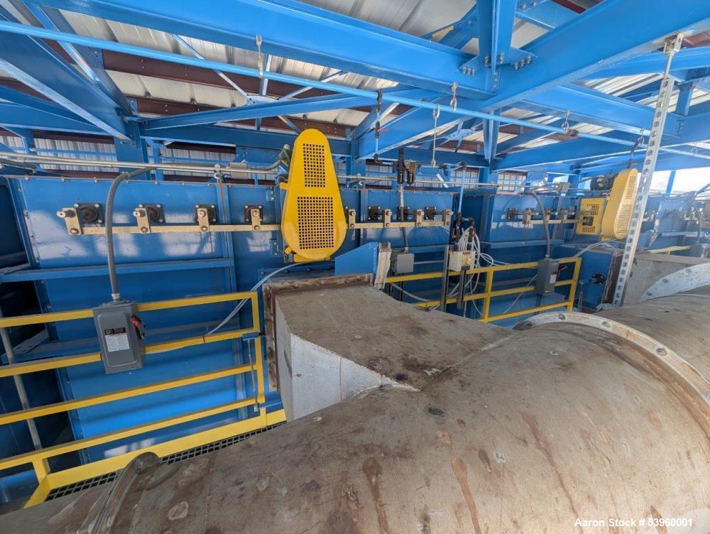 Used Battery Recycling Systems Lead Refining Kettle Air Filtration System – 30,000 CFM, 150 HP Blower, Bag House, BRS/Wirtz
