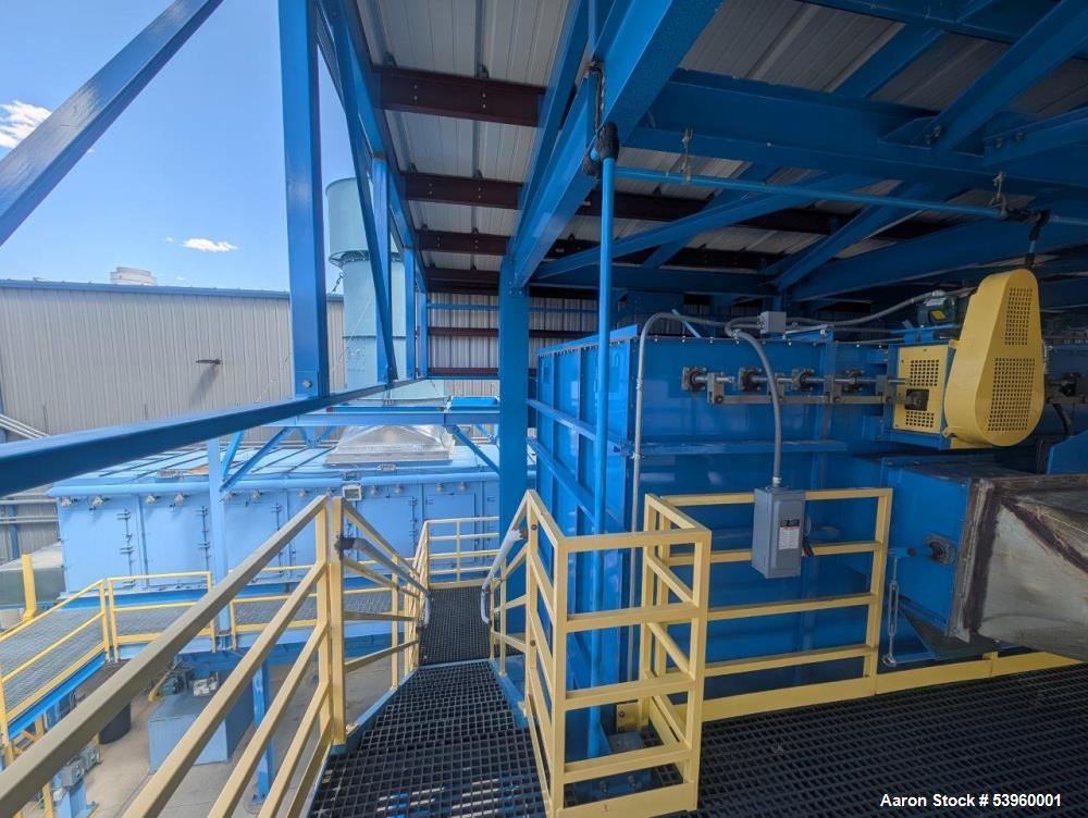 Used Battery Recycling Systems Lead Refining Kettle Air Filtration System – 30,000 CFM, 150 HP Blower, Bag House, BRS/Wirtz