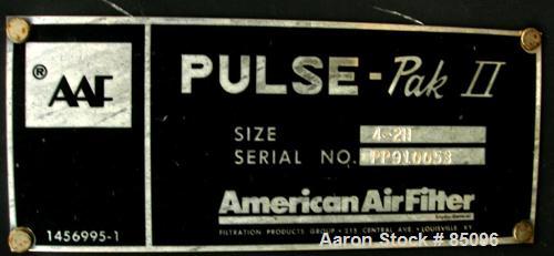 Used- AAF Pulse Pak II Cartridge Type Pulse Jet Dust Collector, Model 4-2H