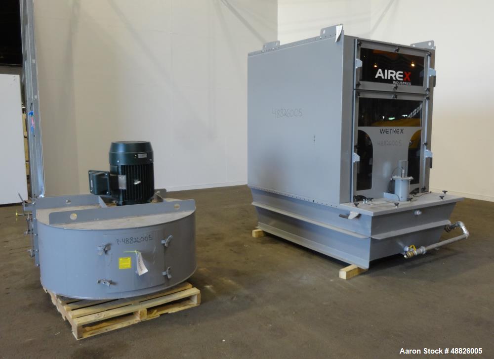 Used Airex Wetrex Series Wet Dust Collector, Model Wetrex-10, Carbon Steel.