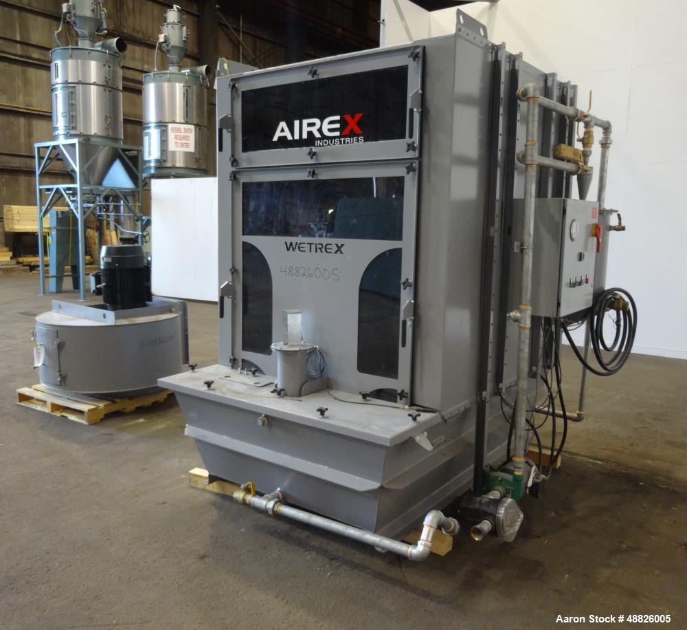 Used Airex Wetrex Series Wet Dust Collector, Model Wetrex-10, Carbon Steel.