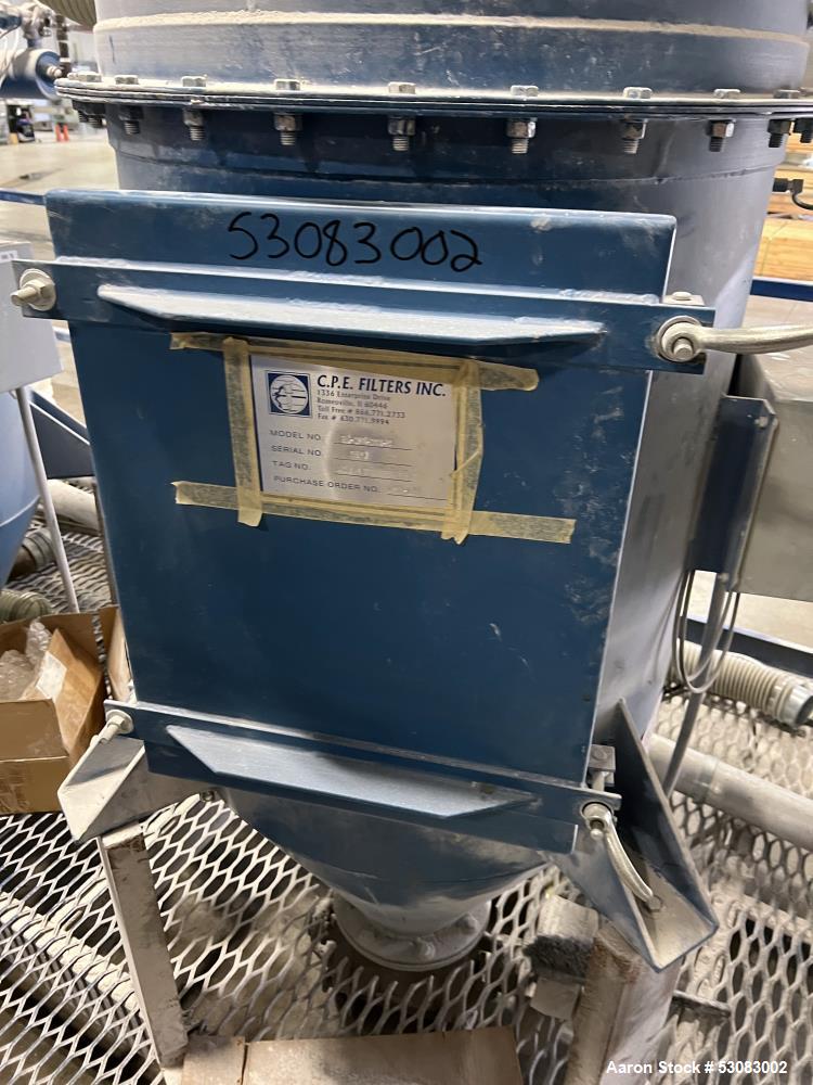 Used CPE Filters Inc Cartridge Filter Receiver / Dust Collector – Model 24-CFR-009-C, 400 ACFM