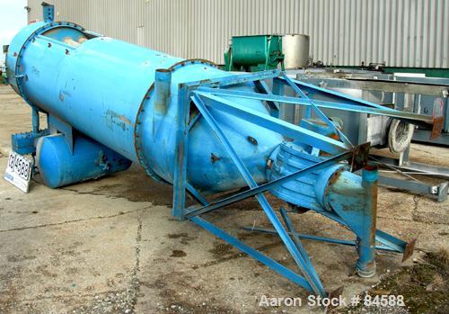Used Carter Day Pulse Jet Dust Collector, Model 16DFB8, Carbon Steel. Approximate 151 square feet filter area. Housing measures 42" diameter x 112" straight side x 31" cone bottom x 18" top plenum. (...