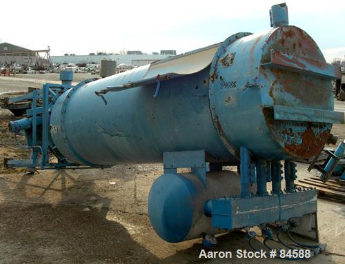 Used Carter Day Pulse Jet Dust Collector, Model 16DFB8, Carbon Steel. Approximate 151 square feet filter area. Housing measures 42" diameter x 112" straight side x 31" cone bottom x 18" top plenum. (...