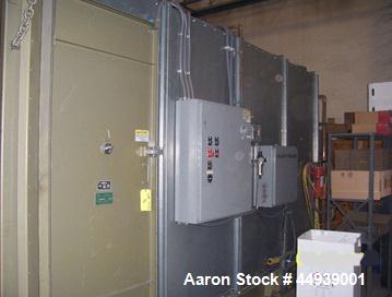 Used Clemco Blast Room Facility, Model 114224.  7' Wide x 14' long x 8' high.  Includes the following:  Full media recovery screw floor, bucket elevator recycle system with media airwash, 650 blast r...