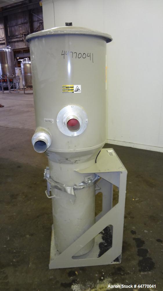 Used Conair Dust Collector, Model DC2, Carbon Steel. Approximate 100 Square feet filter area. Bottom collection can. Mounted on a stand.