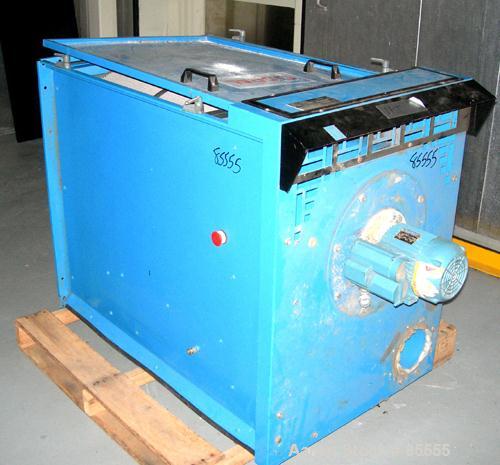 Used Coral Jet Clean Cartridge Type Dust Collector, Carbon Steel. (1) Approximately 12" diameter x 26" long filter. Top mounted 1 hp, 1/60/115 volt, 3450 rpm blower. Front access door.