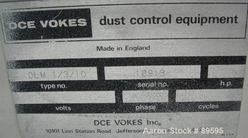 Used Carbon Steel DCE Dalamatic Envelope Type Reverse Jet Dust Collector, Model DLM 1/3/10