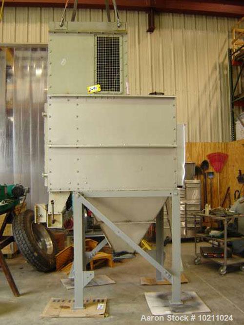 Used 185 Square Foot DCE Dust Ccollector. Stainless steel material contact parts. Type DU14K5AD. 460 volt, 3 phase, 60 hz, 3 hp fan and silencer. Manufactured by DCE Inc Jefferson Town KY. Complete w...