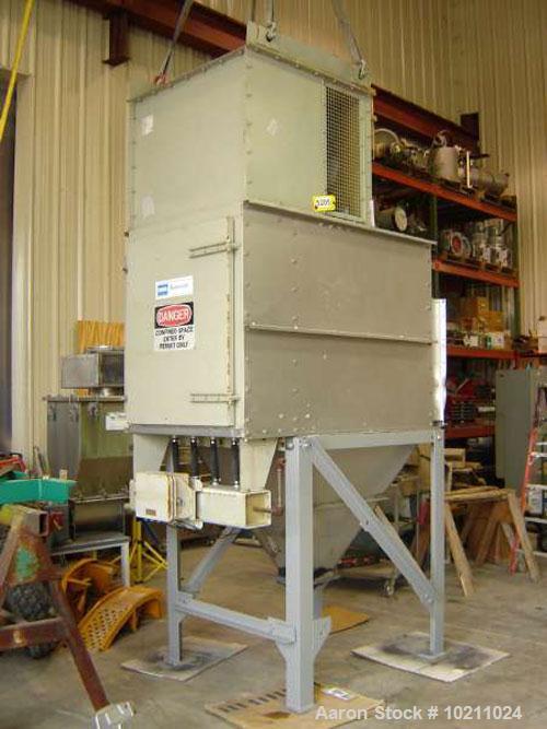 Used 185 Square Foot DCE Dust Ccollector. Stainless steel material contact parts. Type DU14K5AD. 460 volt, 3 phase, 60 hz, 3 hp fan and silencer. Manufactured by DCE Inc Jefferson Town KY. Complete w...