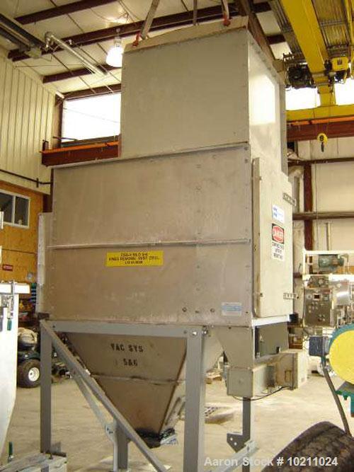 Used 185 Square Foot DCE Dust Ccollector. Stainless steel material contact parts. Type DU14K5AD. 460 volt, 3 phase, 60 hz, 3 hp fan and silencer. Manufactured by DCE Inc Jefferson Town KY. Complete w...