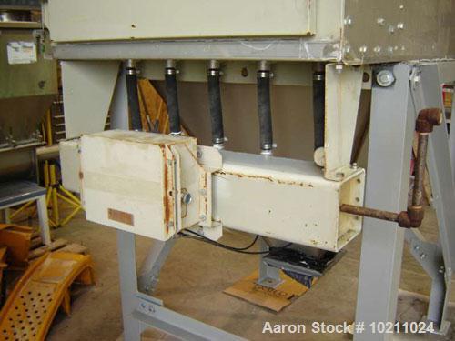 Used 185 Square Foot DCE Dust Ccollector. Stainless steel material contact parts. Type DU14K5AD. 460 volt, 3 phase, 60 hz, 3 hp fan and silencer. Manufactured by DCE Inc Jefferson Town KY. Complete w...