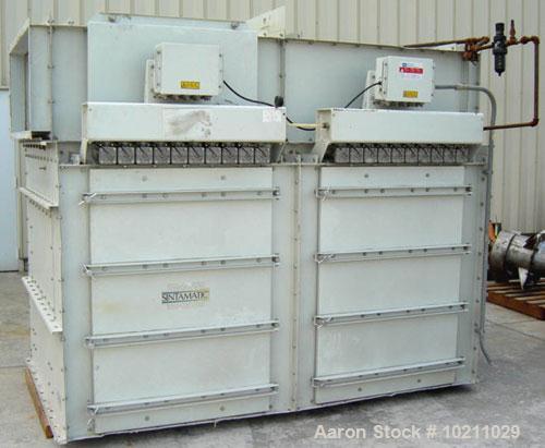 Used 1356 Square Foot DCE Sintamatic Pulse Jet Dust Collector, TYPE SC2B64. Two bank design. Each bank has 10 filter elements, PTFE based costing on a high grade porous composite as its filtration me...