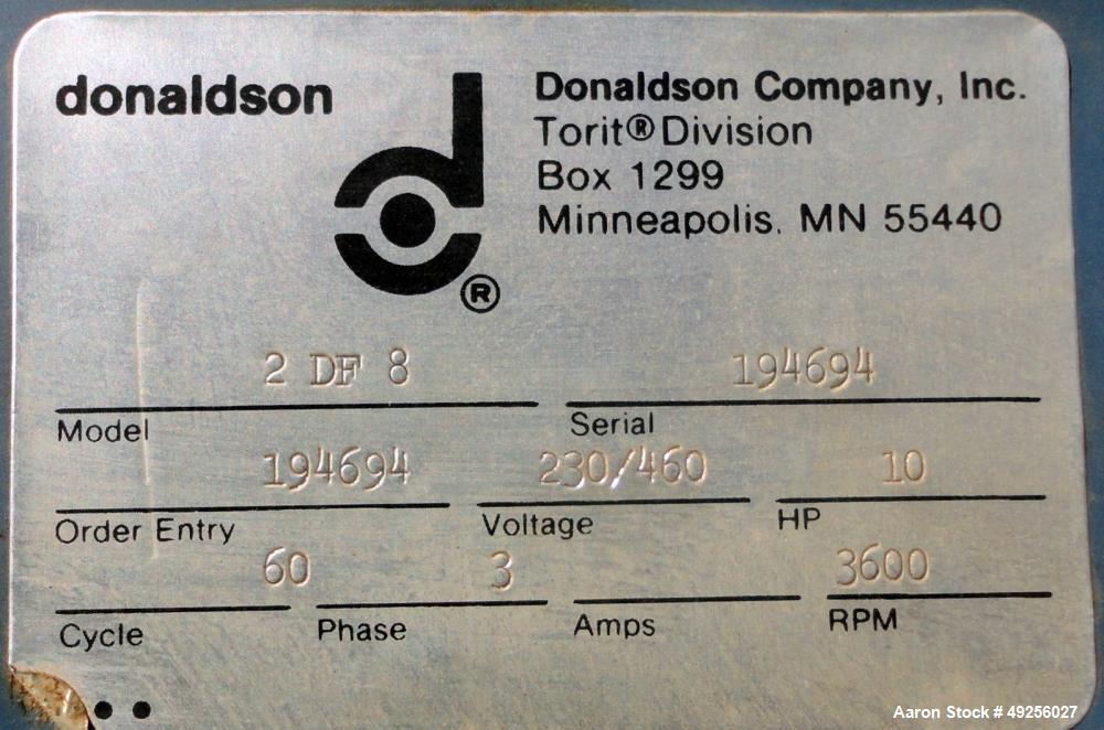Used Donaldson Torit Model 2DF8 Cartridge Dust Collector