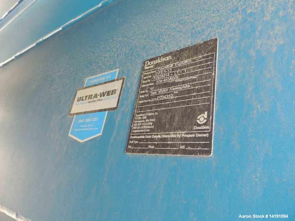 Used Donaldson Torit Downflow Evolution Dust Collector. Model DFE3-12