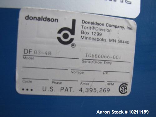 Used- Donaldson Torit Downflo Oval Cartridge Dust Collector, Model DFO3-48