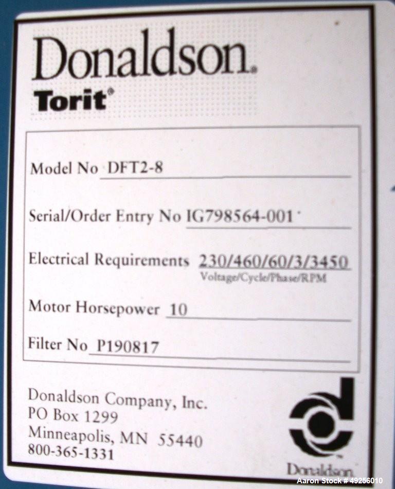 Used- Donaldson/Torit Downflo II Cartridge Type Pulse Jet Dust Collector, Model
