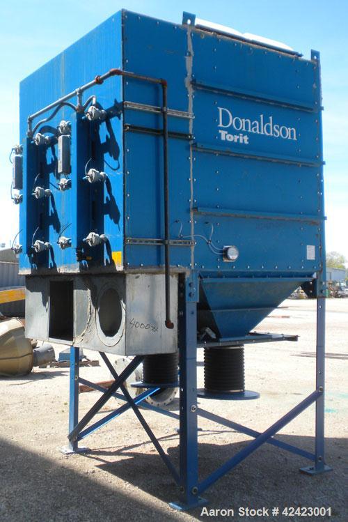 Used Donaldson/Torit Downflo II Cartridge Type Pulse Jet Dust Collector, model DFT3-24, carbon steel. 4,560 Square feet filter area, nominal airflow range 3,050-18,900 cfm. Dual bottom outlets. Mount...