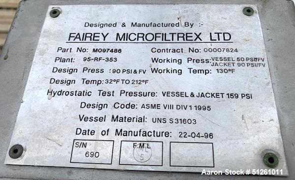 Fairey Microfiltrex / Porvair Stainless Steel Dust Collector