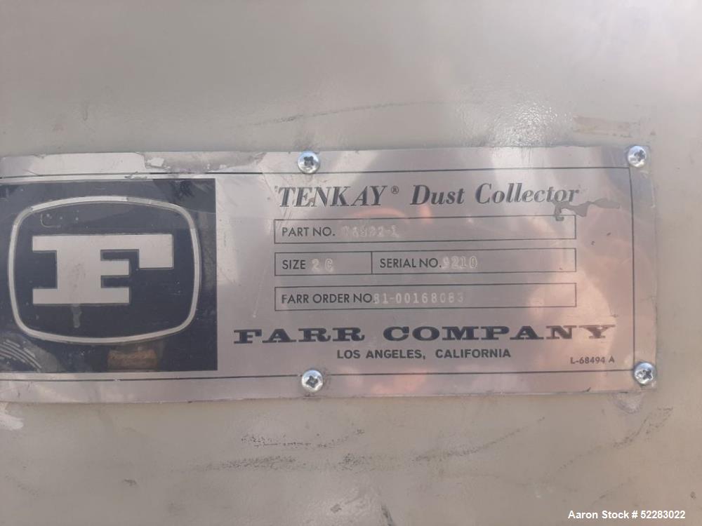 Used Farr Tenkay Model 2C Cartridge Type Dust Collector – 800 CFM, 1.5 HP Blower