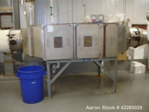 Used- Farr Pulse Jet Dust Collector, Size 9 XL, carbon steel. Includes a stainless steel Farr HEPA filter, model 1X2/012/1GB...