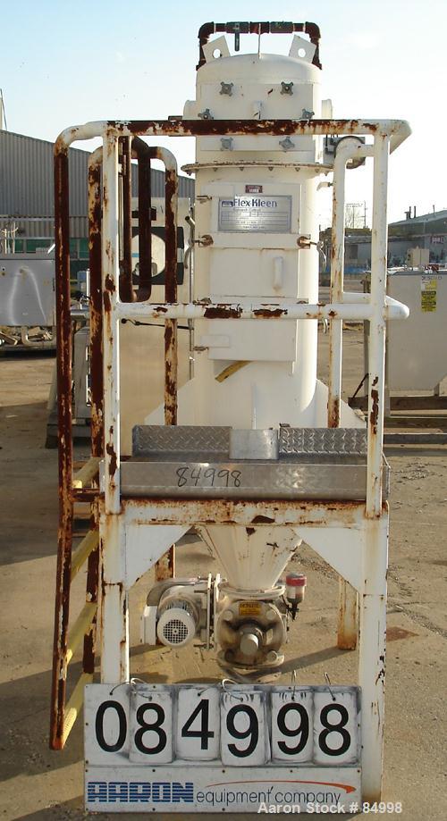 Used Flex Kleen Pulse Jet Dust Collector, Model 20-PCBL-3 III, Carbon Steel. Approximately 11 square feet filter area. Housing measures 18" diameter x 40" straight side x 20" cone bottom x 14" top ca...