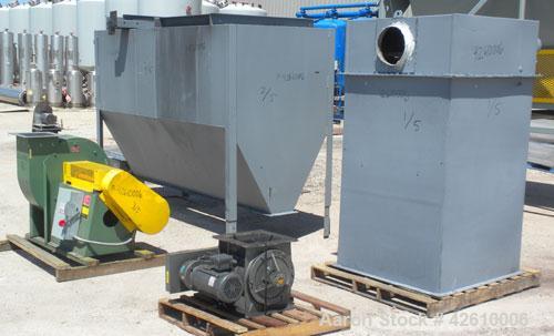 Used Dust Containment System consisting of: (1) Flex-Kleen bin vent dust collector, model 58-BVS-III, carbon steel. Approximate 183 square feet filter area. Housing 40" long x 40" wide x 60" tall x 1...
