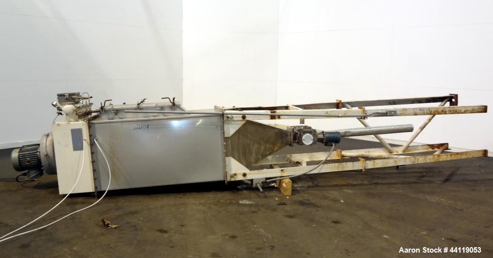 Used Flex-Kleen Pulse Jet Dust Collector, Model 58BVB16 III, 316 Stainless Steel. Approximate 117 square feet filter area. Housing measures long x wide x tall x 16” top carbon steel plenum x 38” cone...